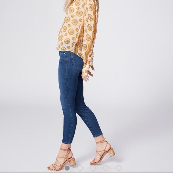 NWOT PAIGE VERDUGO ANKLE PETITE SZ32 W/RAW/CHEWED HEM SLIM LEG JEAN - Picture 3 of 16